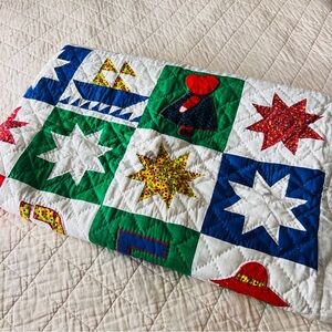Hand Stitched Alphabet Quilt Sampler – 62” x 82” – Letters, Stars & Appliqué
